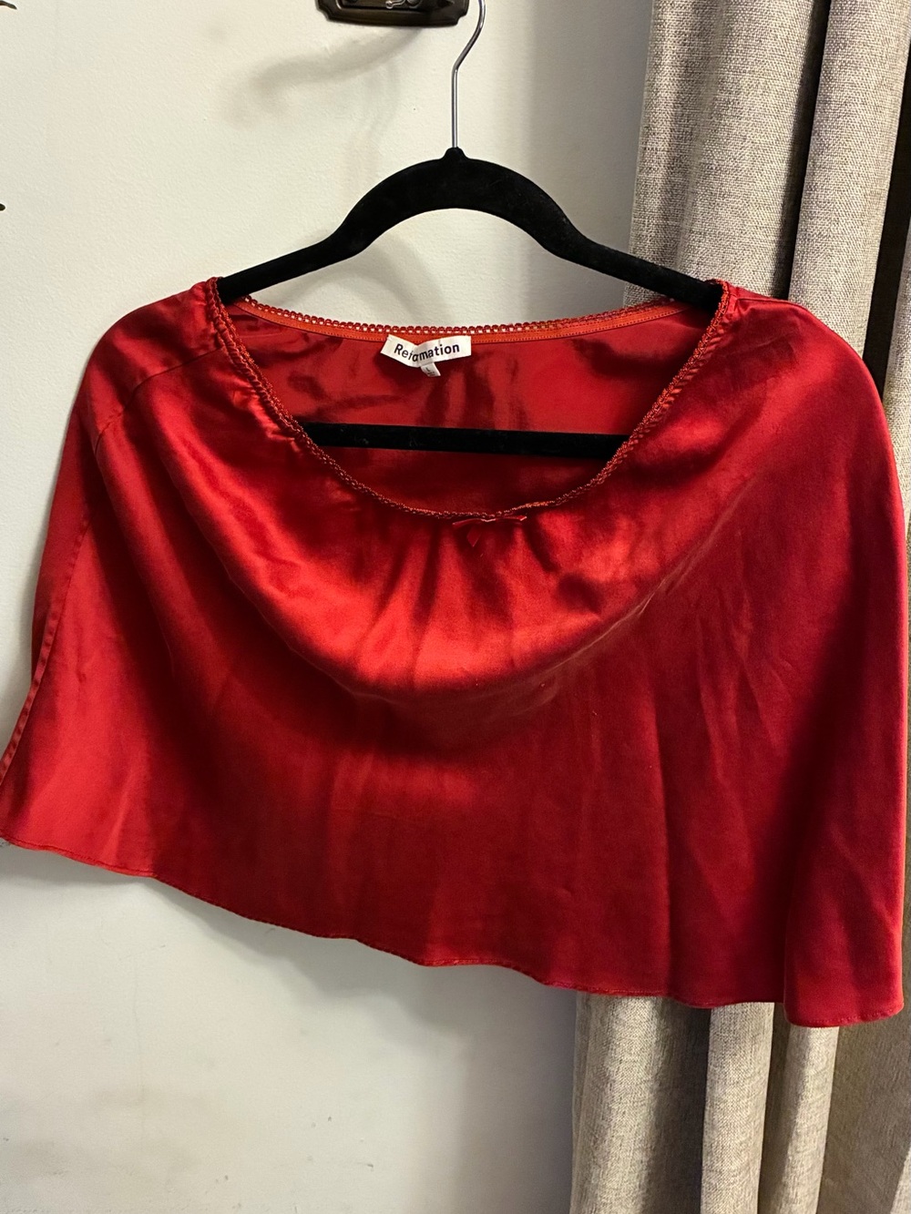 Reformation Red Satin Mini